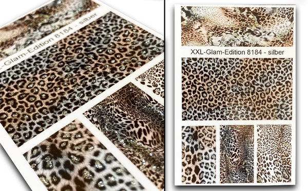 Artikel-Nr.: 8184-XXL-silber - Leopard inkl. Glitzer