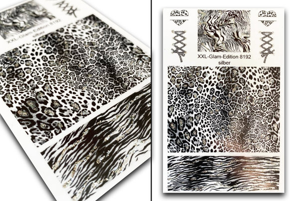 Artikel-Nr.: 8192-XXL-silber - Leopard & Tiger inkl. Glitzer